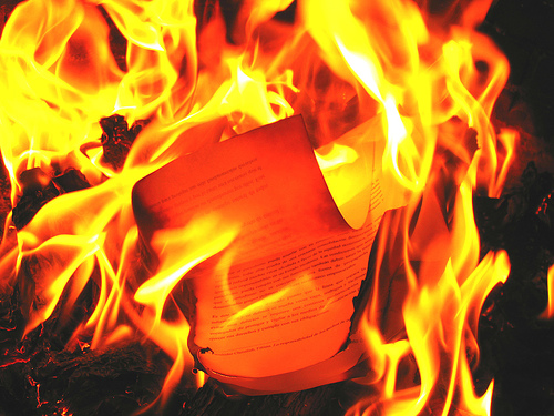 Promo de PPV LLW X Divition Libros-quemados